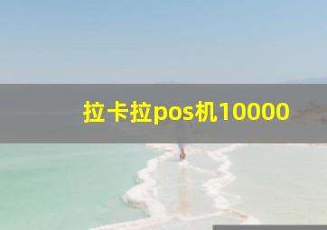 拉卡拉pos机10000