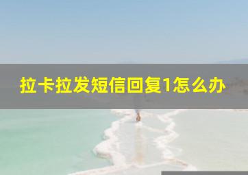 拉卡拉发短信回复1怎么办