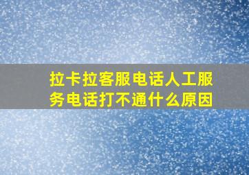 拉卡拉客服电话人工服务电话打不通什么原因