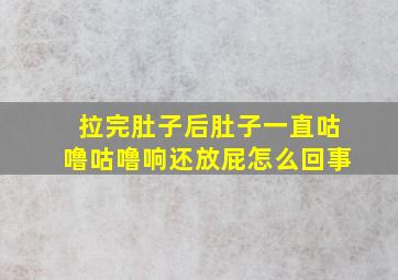 拉完肚子后肚子一直咕噜咕噜响还放屁怎么回事