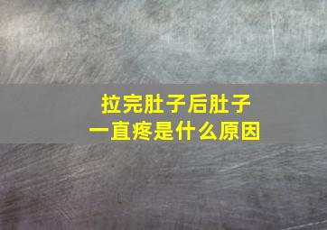 拉完肚子后肚子一直疼是什么原因