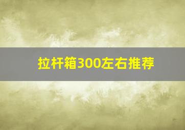 拉杆箱300左右推荐