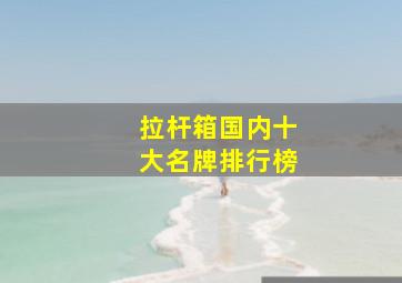 拉杆箱国内十大名牌排行榜