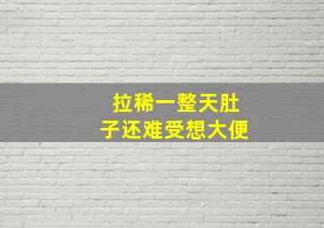 拉稀一整天肚子还难受想大便