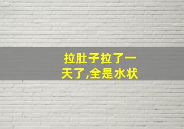 拉肚子拉了一天了,全是水状