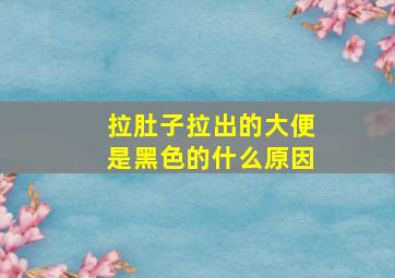 拉肚子拉出的大便是黑色的什么原因