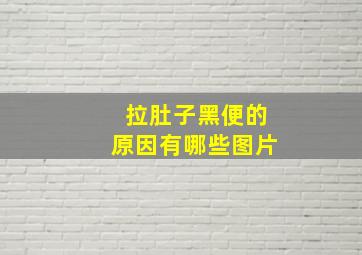 拉肚子黑便的原因有哪些图片