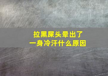 拉黑屎头晕出了一身冷汗什么原因