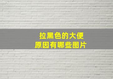 拉黑色的大便原因有哪些图片