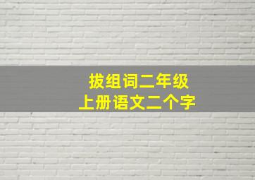 拔组词二年级上册语文二个字