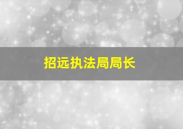 招远执法局局长