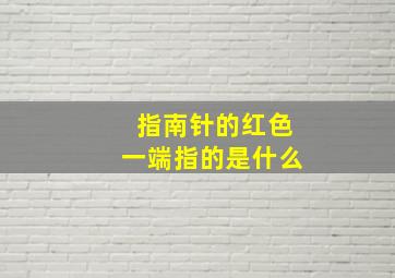 指南针的红色一端指的是什么