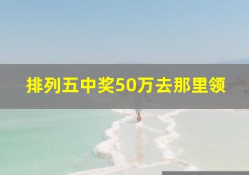 排列五中奖50万去那里领