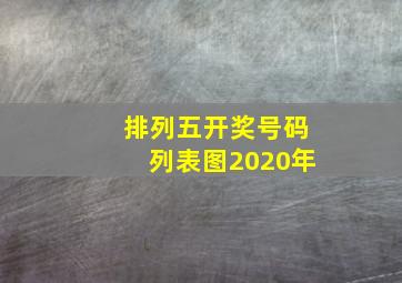 排列五开奖号码列表图2020年