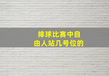 排球比赛中自由人站几号位的