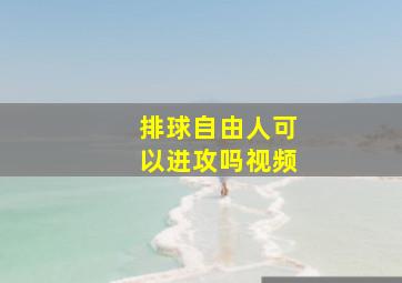 排球自由人可以进攻吗视频