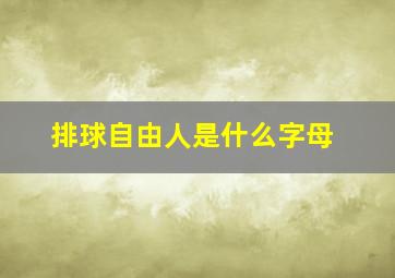 排球自由人是什么字母