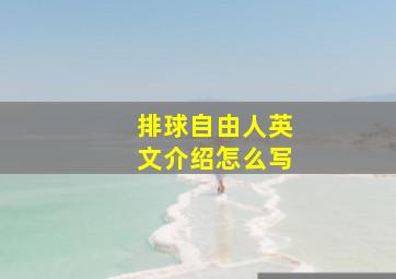 排球自由人英文介绍怎么写