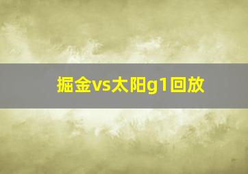 掘金vs太阳g1回放