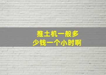 推土机一般多少钱一个小时啊