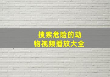 搜索危险的动物视频播放大全