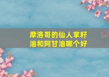 摩洛哥的仙人掌籽油和阿甘油哪个好