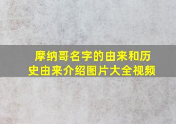 摩纳哥名字的由来和历史由来介绍图片大全视频