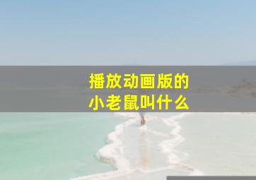 播放动画版的小老鼠叫什么