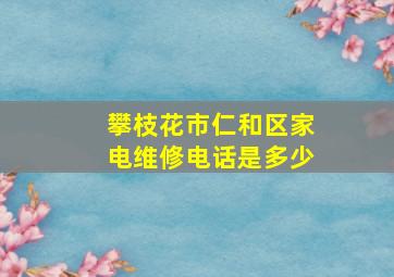 攀枝花市仁和区家电维修电话是多少