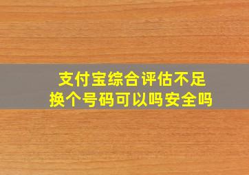 支付宝综合评估不足换个号码可以吗安全吗