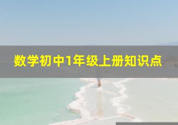 数学初中1年级上册知识点