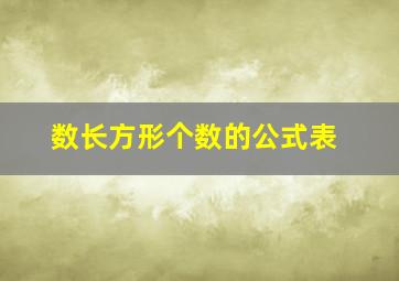 数长方形个数的公式表