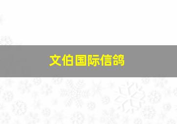 文伯国际信鸽