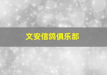 文安信鸽俱乐部