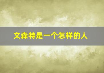 文森特是一个怎样的人