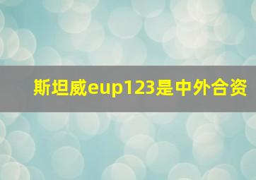 斯坦威eup123是中外合资