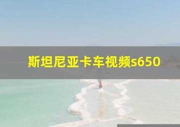 斯坦尼亚卡车视频s650