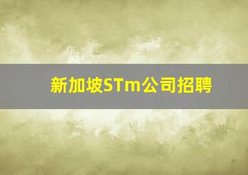 新加坡STm公司招聘