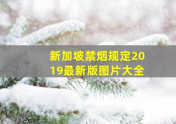 新加坡禁烟规定2019最新版图片大全