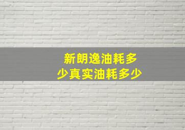 新朗逸油耗多少真实油耗多少