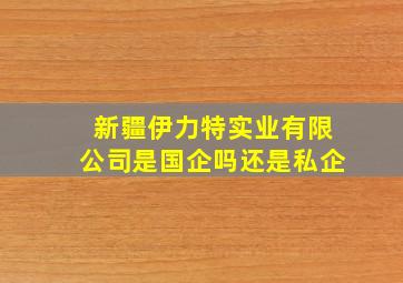 新疆伊力特实业有限公司是国企吗还是私企