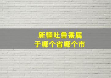 新疆吐鲁番属于哪个省哪个市