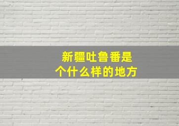 新疆吐鲁番是个什么样的地方