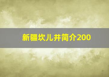 新疆坎儿井简介200