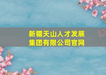 新疆天山人才发展集团有限公司官网