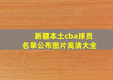 新疆本土cba球员名单公布图片高清大全