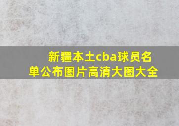 新疆本土cba球员名单公布图片高清大图大全