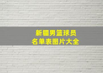 新疆男篮球员名单表图片大全