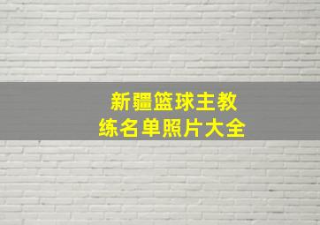 新疆篮球主教练名单照片大全