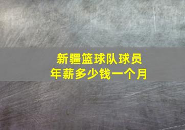 新疆篮球队球员年薪多少钱一个月